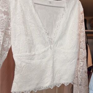 Elegant White Lace Blouse